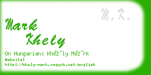 mark khely business card